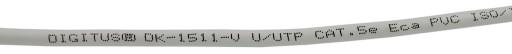Kábel Twisted pair UTP cat.5E wire DIGITUS 100% MEĎ