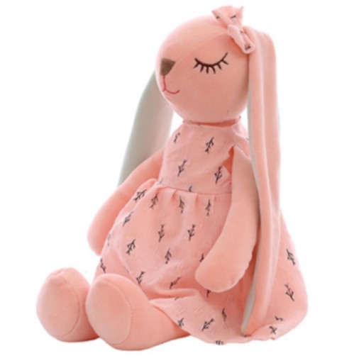 Plyšový maskot ružového králika, 35 cm