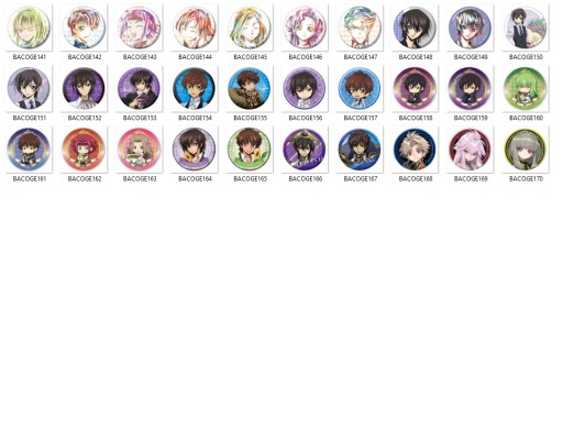 Manga Anime Code Geass CLAMP kolíky MNOHÉ DIZAJNY