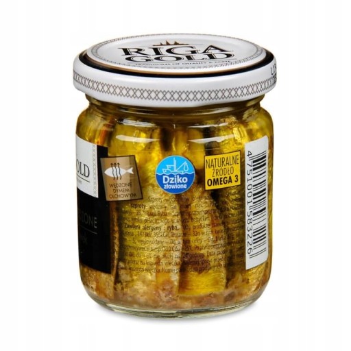 ŠPROTY ÚDENÉ V OLIVOVOM OLEJI 100g RIGA GOLD