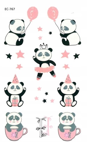Umývateľné tetovanie pre deti PANDA EC767