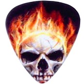 Gitara vyberie 6 KS Efektné lebky! gitarové trsátko Feather | Lebka