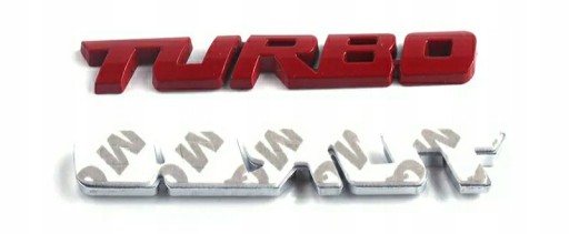 Emblém Turbo, optika turbíny, červený štýl, RED INSTRUCTION Speed Hit