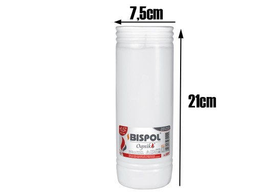 Parafínová vložka do sviečok Bispol 6,5 dňa / 590 g
