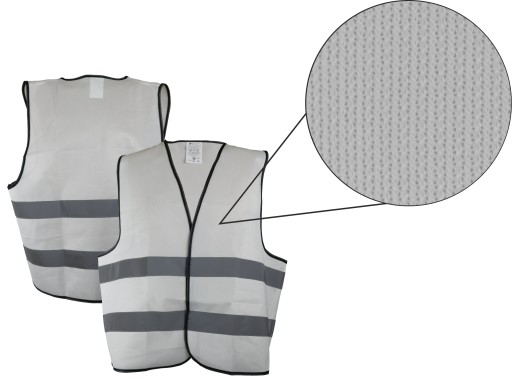 REFLEXNÁ VESTA BIELA POTLAČ PREDNÁ+ZADNÁ ČASŤ L