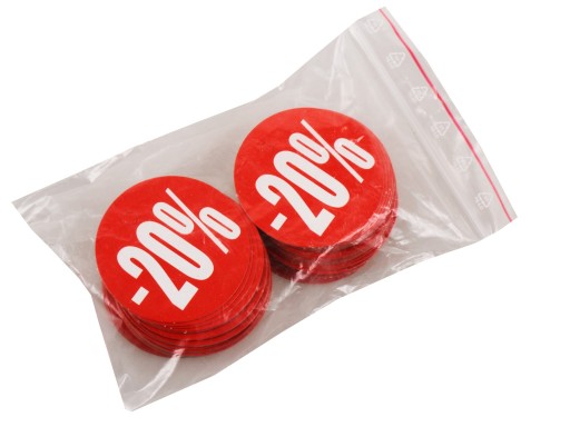 ŠTÍTOK -20% KRUHOVÝ KRUH 9CM VÝPREDAJ DOSKY