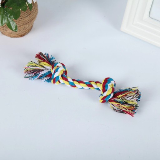 Bavlnené lano, ťahák, hračka pre psa, 18 cm šnúrka