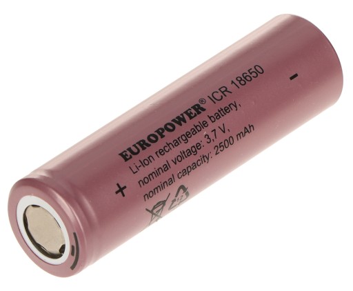 LI-ION BATÉRIA BAT-ICR18650/EP 3,7 V EUROPOWER