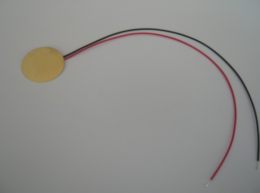 piezomenič 27mm, káble 20cm