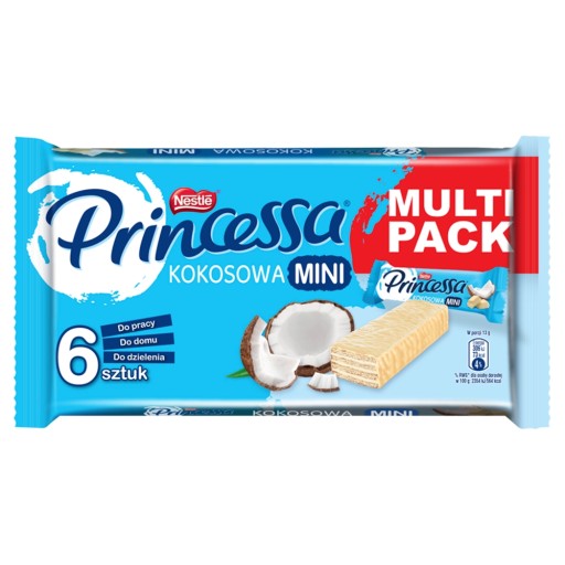 Princessa Mini Waffle kokosová biela čokoláda 78g