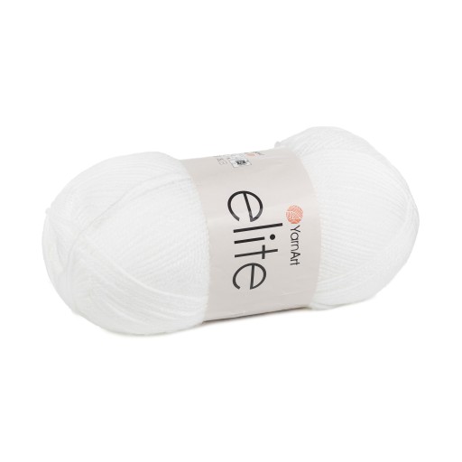 100g priadza 100% akryl YarnArt Elite biela 150
