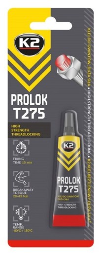 K2 PROLOK VYSOKÉ LEPIDLO NA Skrutkovacie závity VYSOKÁ PEVNOSŤ 6ML