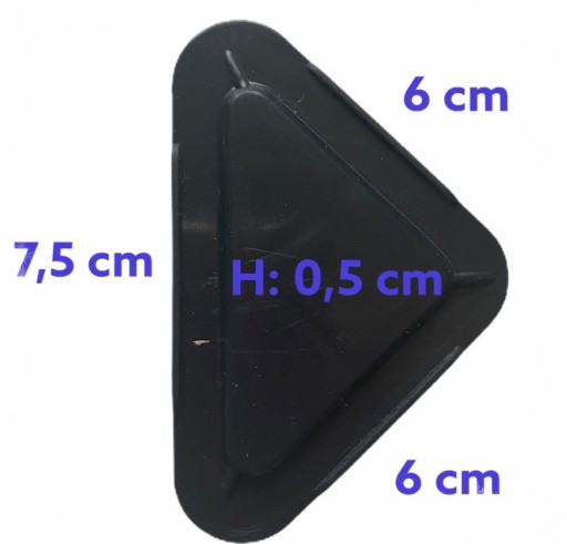 Posuvná trojuholníková pätka na čalúnený nábytok H-5 mm