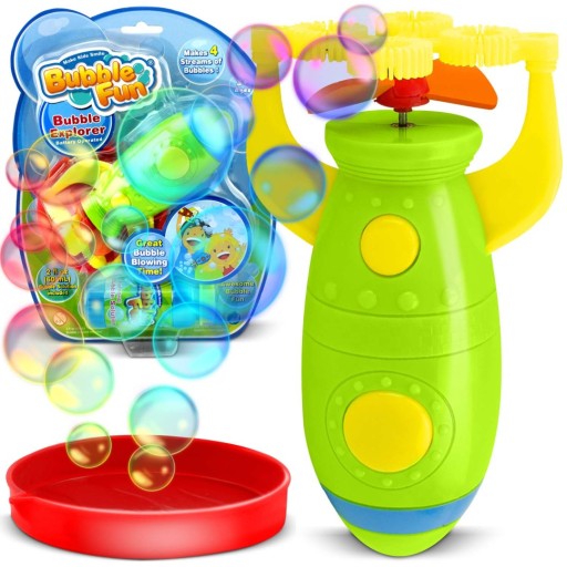 STROJOVÝ GENERÁTOR MYDLOVÝCH BUBLÍN RAKETA MULTIBUBLINY RICOKIDS + TEKUTINY