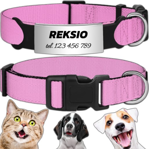 SILNÝ NASTAVITEĽNÝ OBLIEK PRE PSA INDEX MAČKA PES + GRAVÍR 40-60cm XL