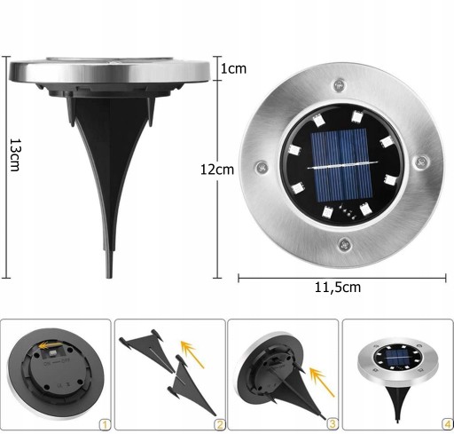 SOLÁRNA ZÁHRADNÁ LAMPA, RGB NÁSTROJNÁ LAMPA, VNÚTORNÁ LED, X 1