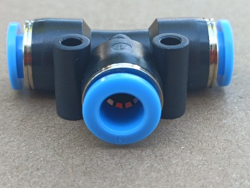 Konektor T-T Pneumatický Zásuvný rozbočovač fi 6mm PE 6