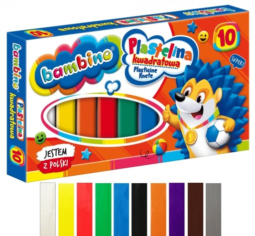 Štvorcová PLASTIKA - 10 farieb - BAMBINO