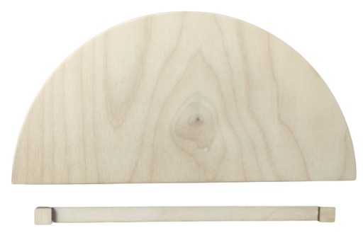 3D polkruhová základňa makramé - 20 cm