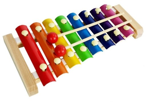 Farebné drevené činely 8 Tones Bells Sticks