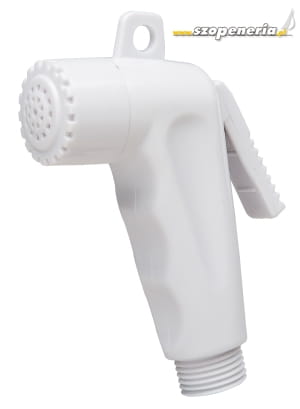 SPRCHOVÁ KĽÚČKA S RÚČKOU, BIELA 110 MM