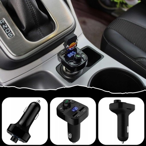 Vysielač pre osobné autá 12V, nákladné autá 24V, 2xUSB, Hands-free sada