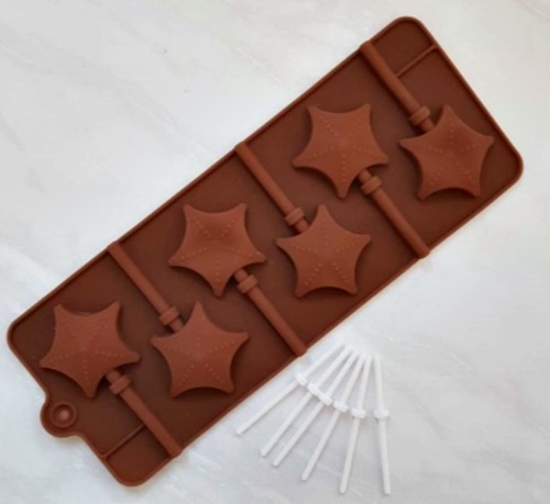 SILIKÓNOVÁ FORMA NA TORTY POPS LOLLIES, ČOKOLÁDOVÁ HVIEZDA NA PEČENIE