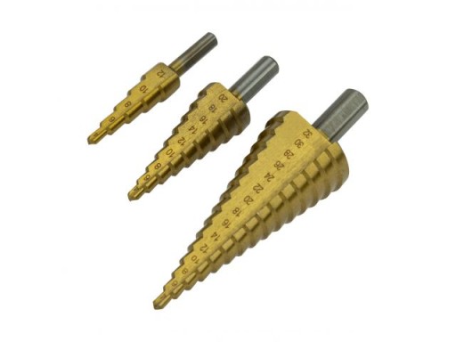 VIANOČNÝ STROMČEK vrtáky stupňovité 4-32mm 3 ks.