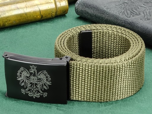Pánsky opasok na nohavice POLISH Eagle khaki široký
