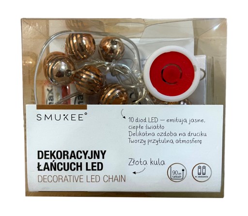 DEKORATÍVNA REŤAZKA GARLANDOVÉ LED GULE 90cm