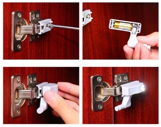 Skriňová lampa s výklopnými dvierkami a 3 LED diódami