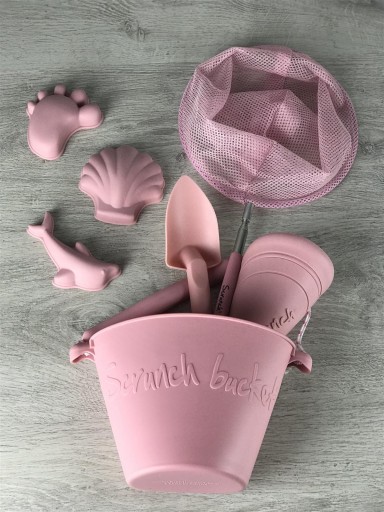 Scrunch stierka - prášková ružová