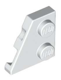 LEGO tanier 2x2 páry 24299 24307 biely (2g)