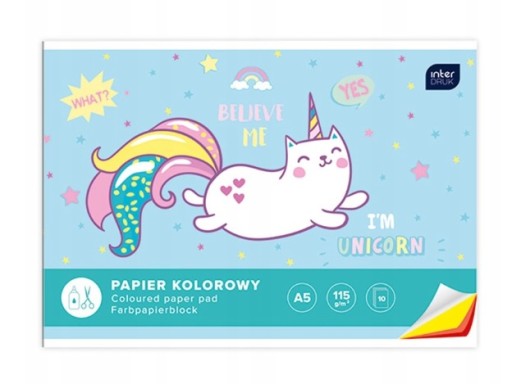 INTERPRINT VÝREZ BLOK KNIHA FAREBNÉHO PAPIERA A4 mix vzorov