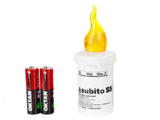 Vložka do sviečky LED Subito S5, žltý lampáš