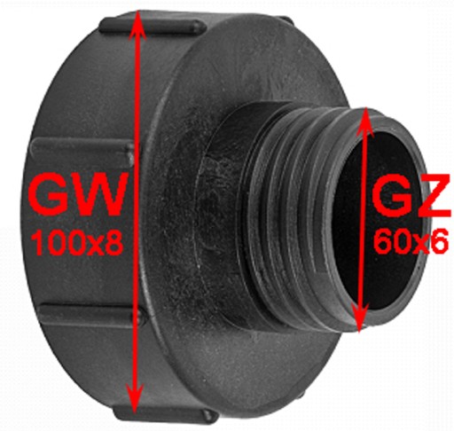 KONEKTOR NÁDRŽE IBC MAUZER GW 100x8 GZ S60x6