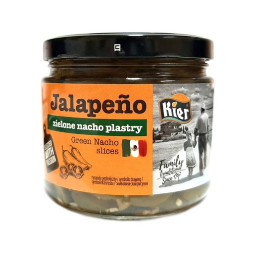 Plátky papriky Jalapeno nacho 320g - dóza Kier