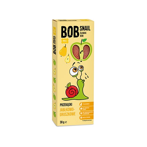 Snack z jabĺk a hrušiek bez cukru 30g BOB SLIMÁK