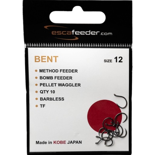 Barbless Háčiky Carp Method Feeder Esca Feeder Bent veľkosť 12