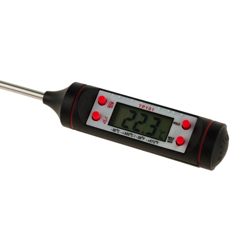 LCD KUCHYNSKÝ TEPLOMER, MÄSO, VÍNO, 300°C