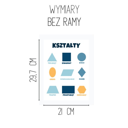 VZDELÁVACIE PLAKÁTOVÉ TVARY PRE DETI OBRAZ STENY DO IZBY A4