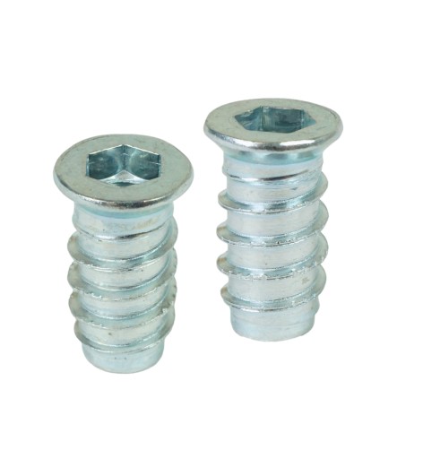 10x zásuvka M6 x 20 mm, nábytkové nábytkové vybranie na skrutku s dvojitým závitom