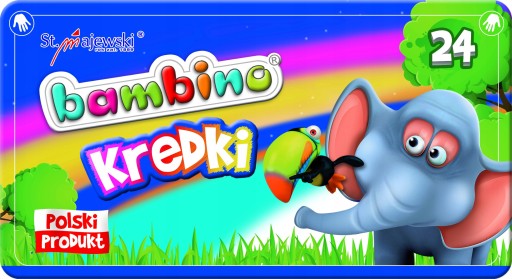 Bambino voskovky, 24 farieb, v kovovej krabičke