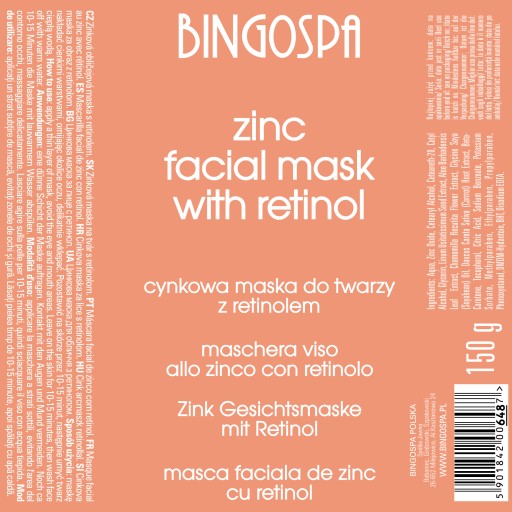 ZINKOVÁ MASKA NA TVÁR S PRIDANÝM RETINOLOM