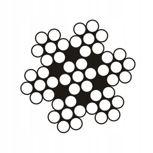 Nerezové, kyselinovzdorné lano, priemer 4, 7x7, 1 m