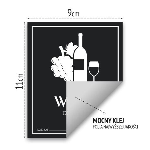 Etikety nálepky na víno 20 ks READY 11x9 VZOROV