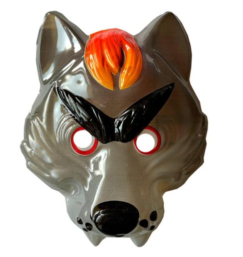 SUPER maska WOLF šedá PVC PM061