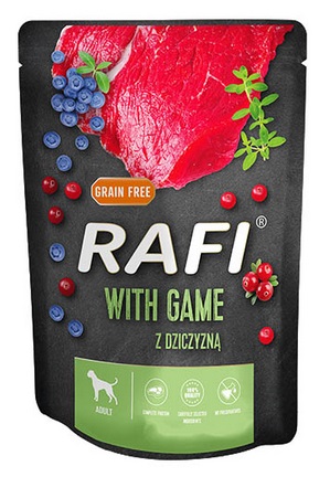 Mokré krmivo RAFI pre dospelých psov - mix 4 príchutí - 4x300g vrecúško