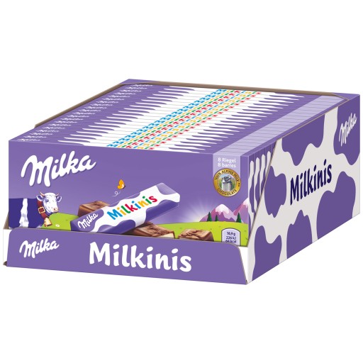 Milka Milminis tyčinky mliečnej čokolády 87,5g tyčinka s čokoládovou náplňou