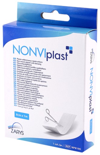 Rezanie netkanej omietky s obväzom NONVIplast 8cm x 1m